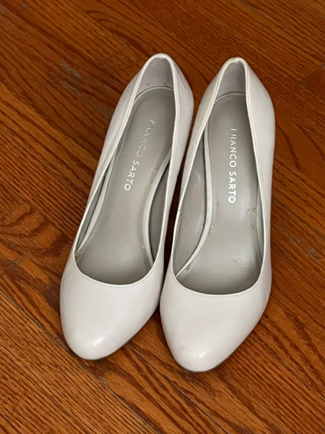 Franco Sarto White Leather Pumps - Women's Size 7M🥕 - photo 4