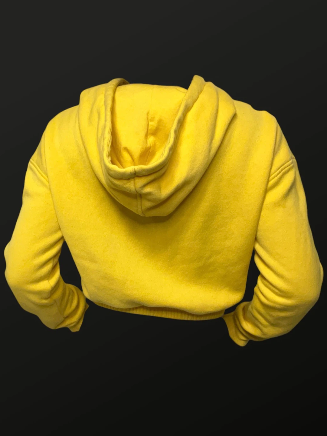 Yellow cropped hoodie Medium - photo 2
