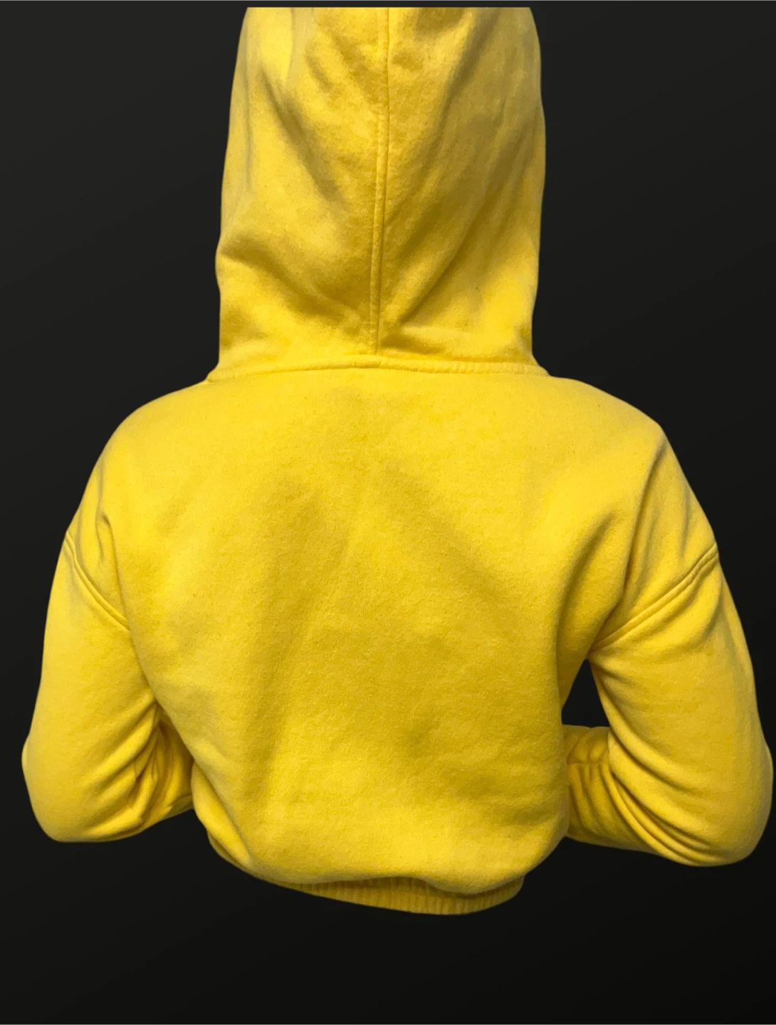 Yellow cropped hoodie Medium - photo 3