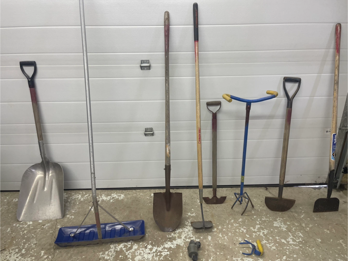 Various Garden Tools - Shovels, Hoes, Cultivators