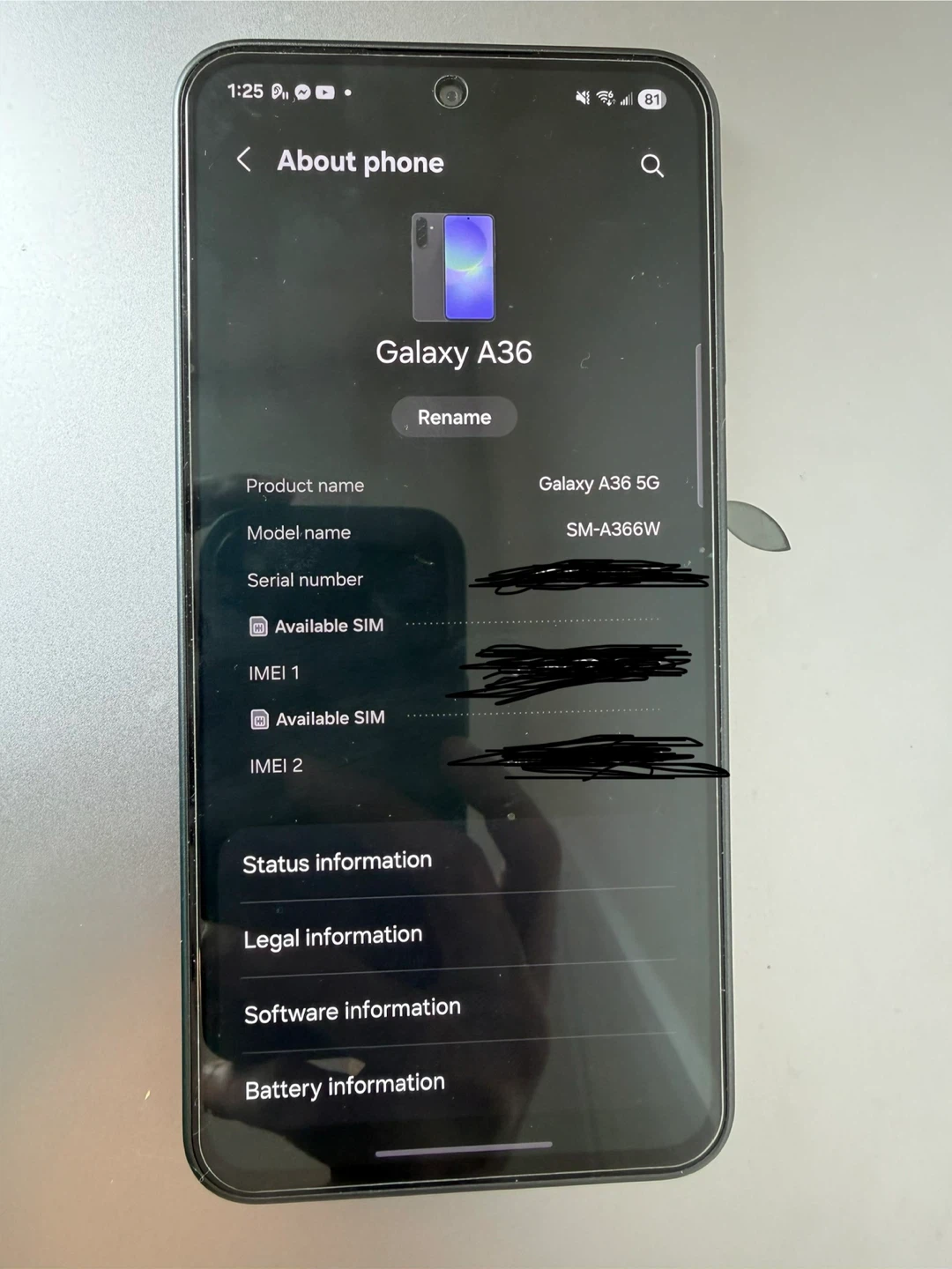 Samsung Galaxy A36 5G Smartphone