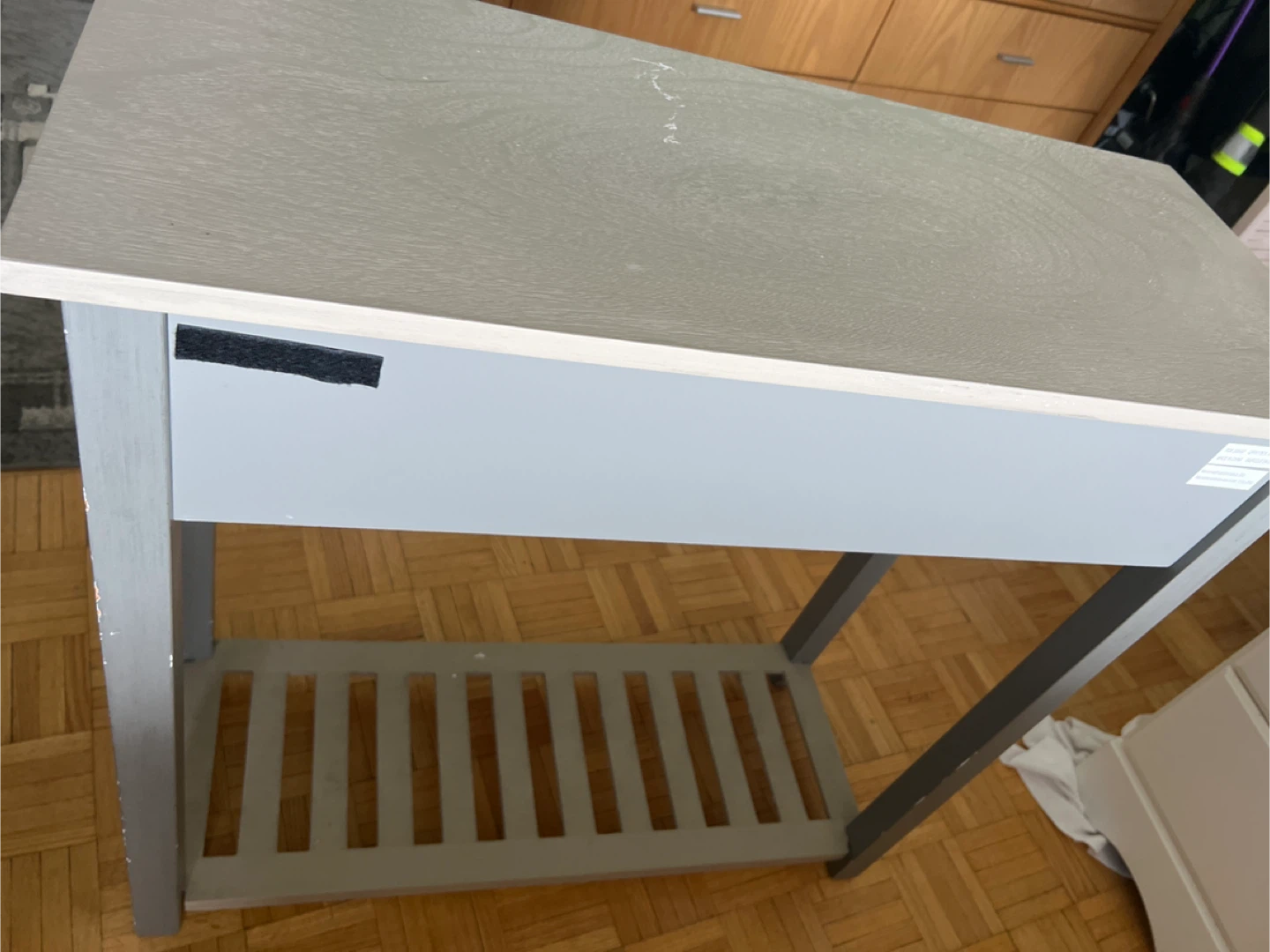Grey Console Table with Drawers and Shelf - photo 2