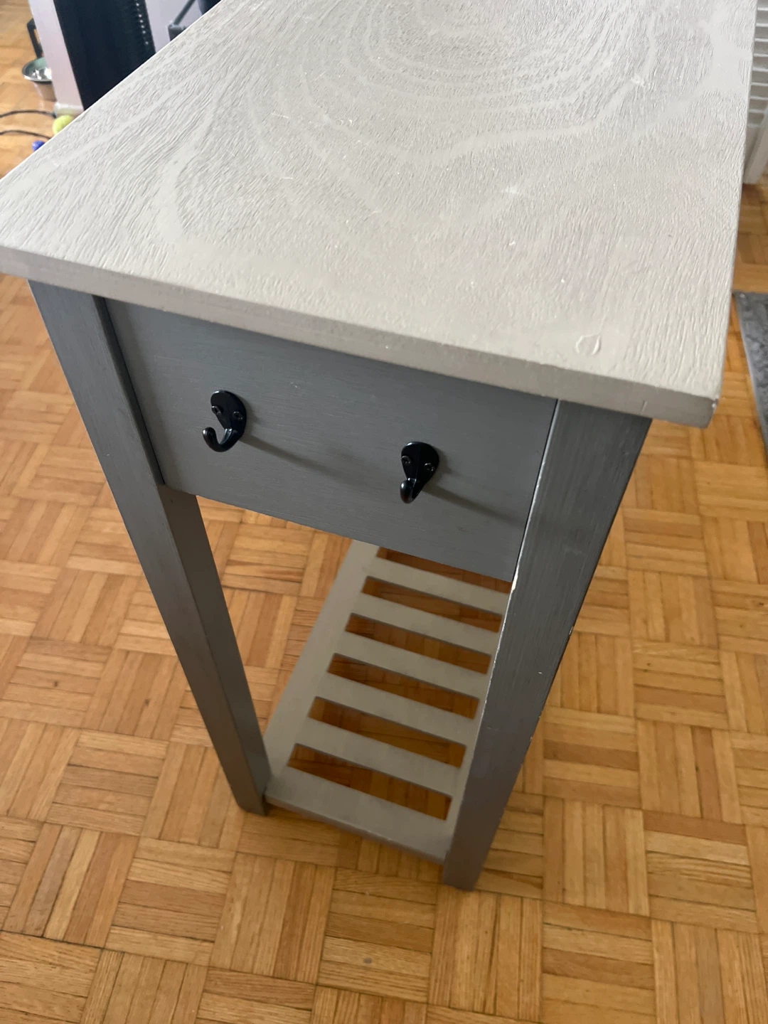 Grey Console Table with Drawers and Shelf - photo 3