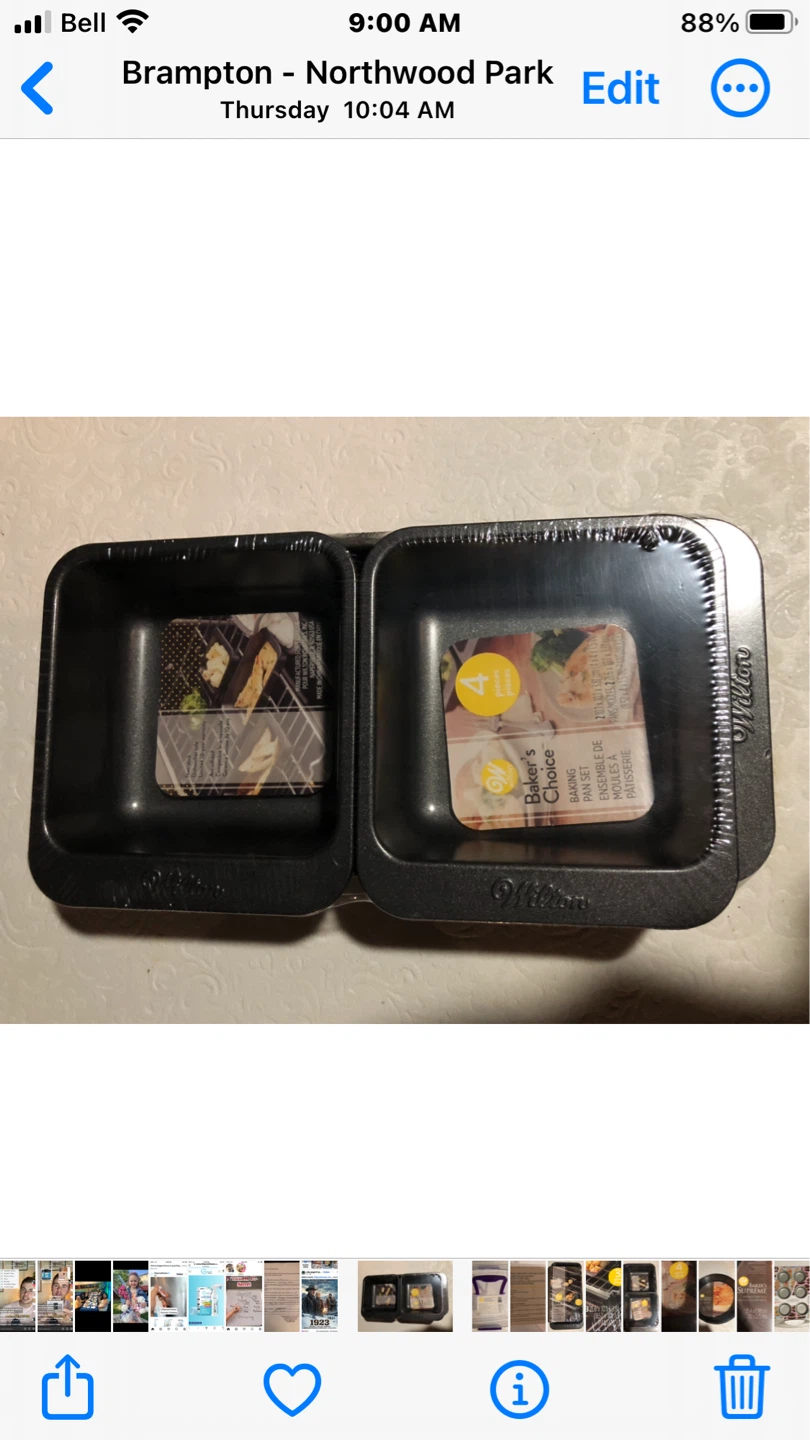 Wilton Baker's Choice 4-Cup Square Baking Pan Set