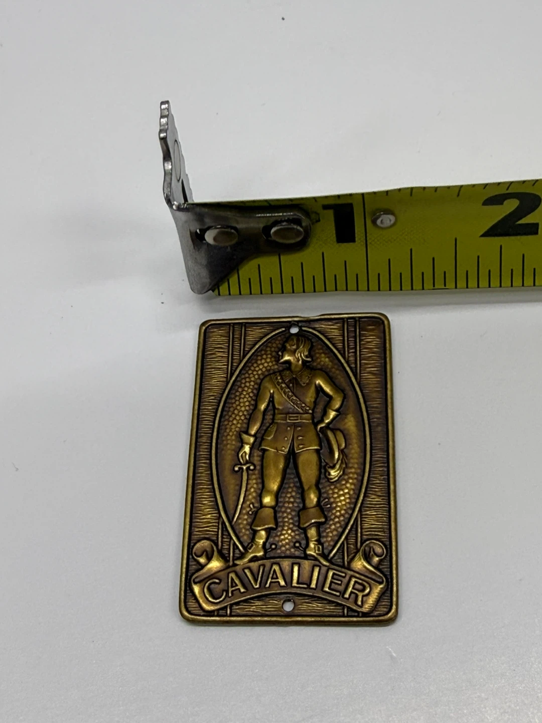 Vintage Cavalier Brass Emblem Tag - photo 4