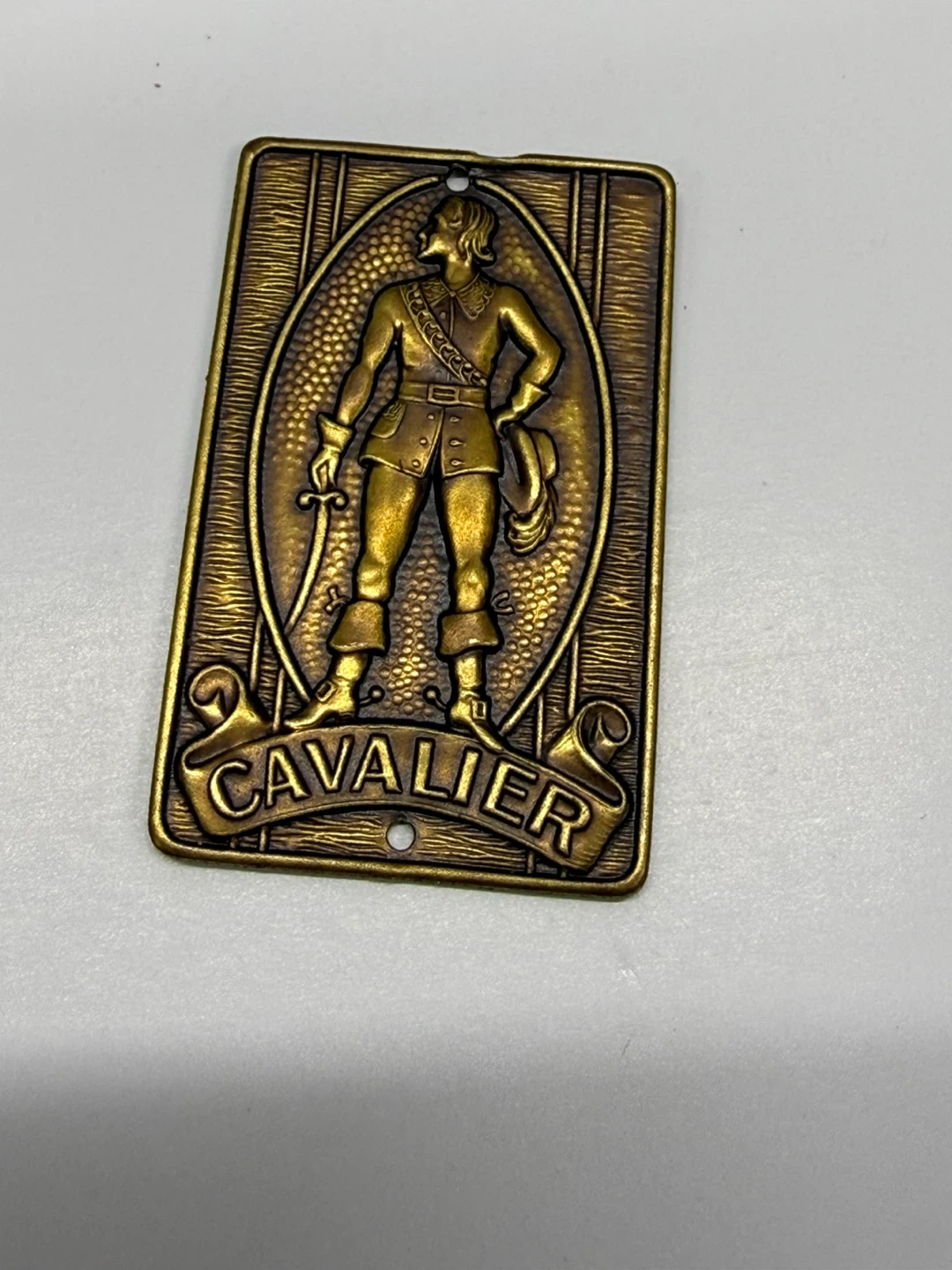 Vintage Cavalier Brass Emblem Tag - photo 3