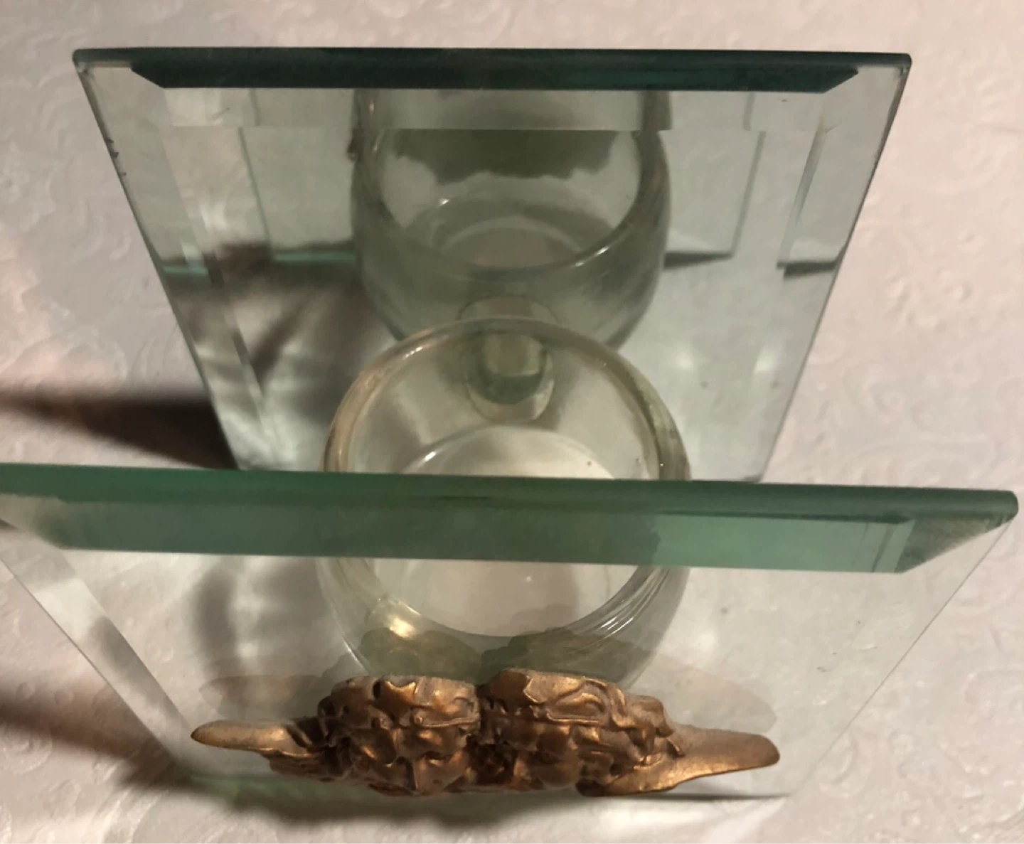Glass Display Cube with Cherub Design - photo 2
