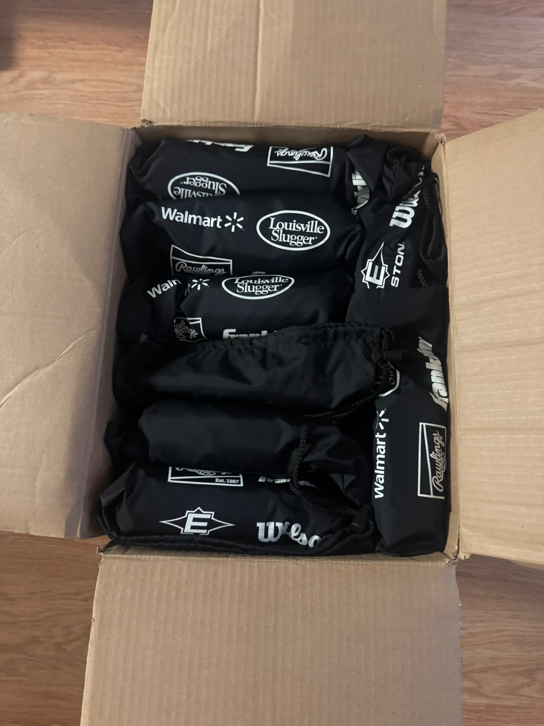 Bundle of 39 Cinch Drawstring Bags & Water Bottles