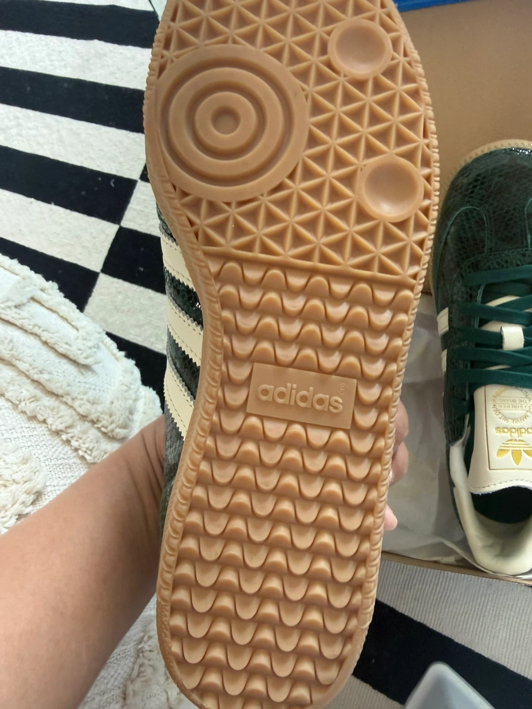 Adidas Samba OG Snakeskin Green White Gum Sole Shoes - photo 4