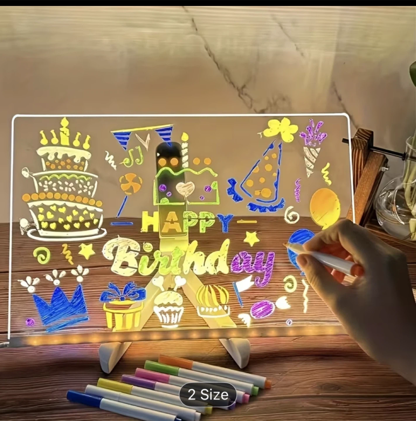 Light-Up Drawing Board with Markers