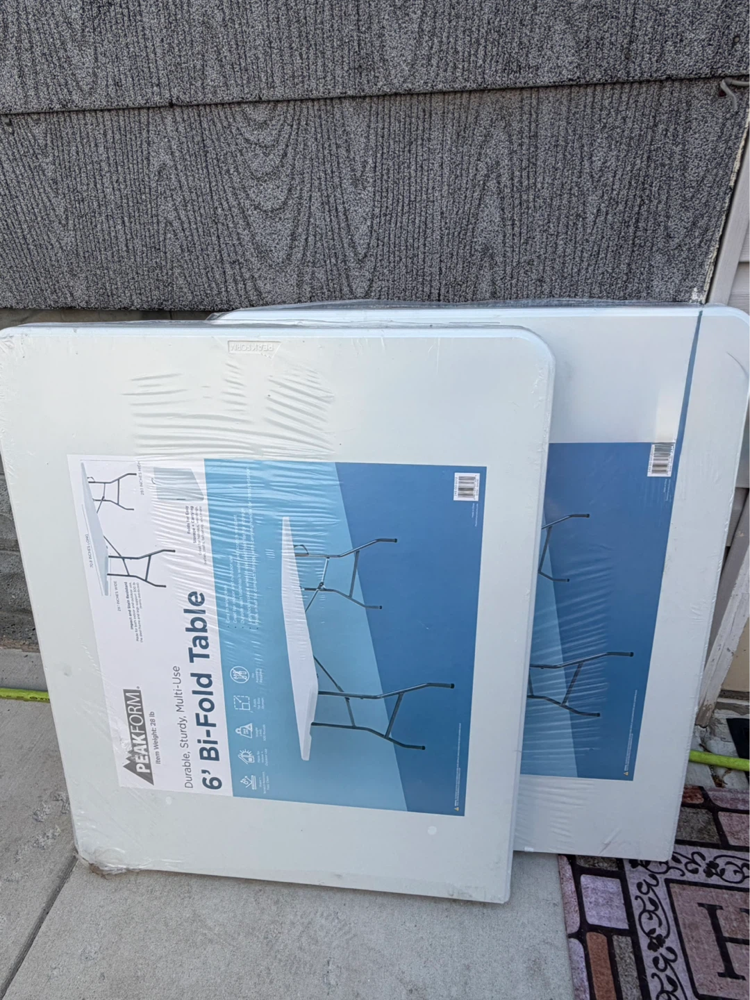 70$ each.    PeakForm 6' Bi-Fold Table
