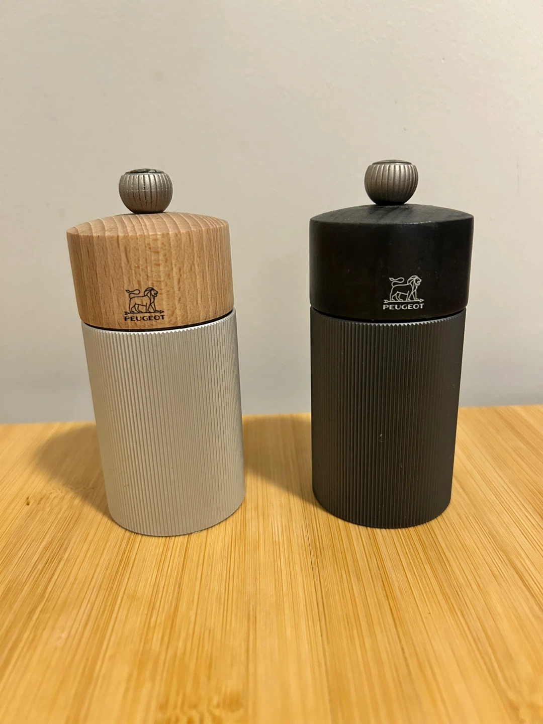 Peugeot Salt & Pepper Mill Set - Wood & Aluminum
