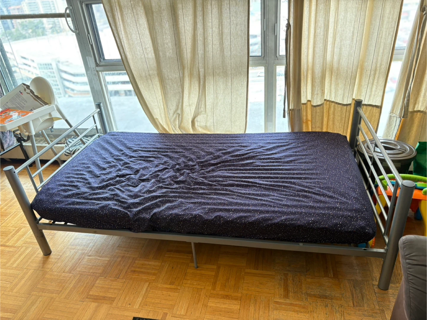 Silver Metal Bunk Bed Frame - photo 2