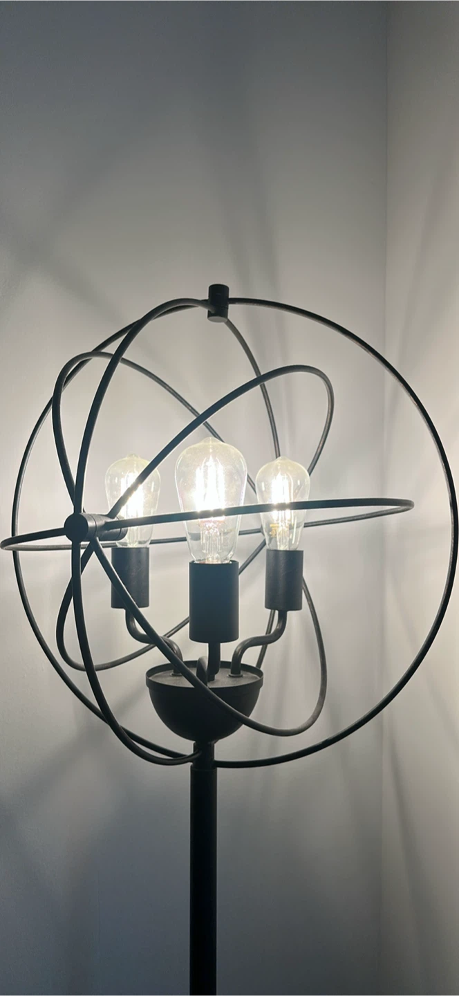 Industrial Orb Lamp with 3 Bulbs 🥕 - photo 3