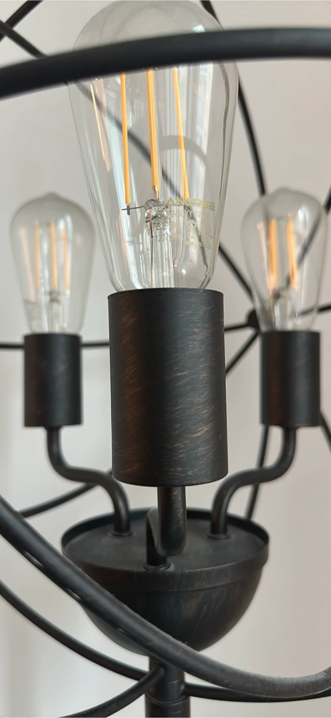 Industrial Orb Lamp with 3 Bulbs 🥕 - photo 4