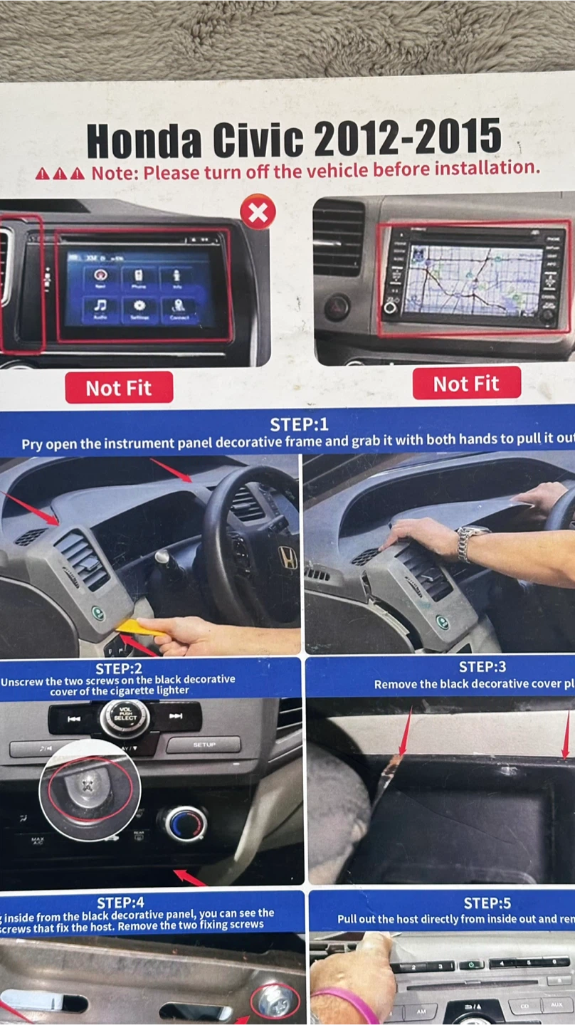 Car Radio Stereo for Honda Civic 2012-2015 13.1" Touch Screen - photo 4