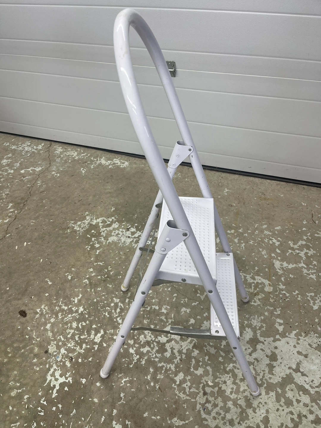 White 2-Step Folding Step Stool Ladder - photo 2