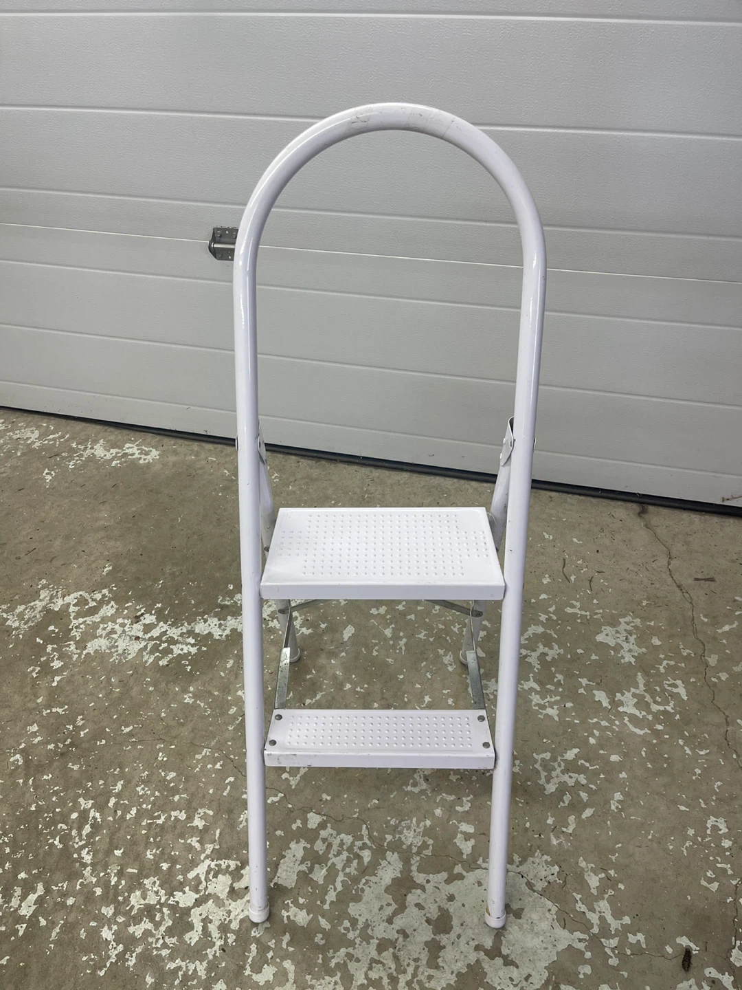 White 2-Step Folding Step Stool Ladder