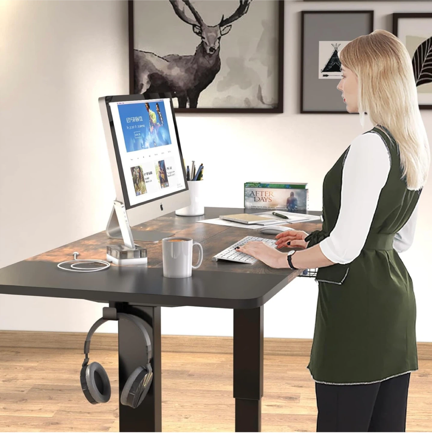 Standing Desk – Electric Height Adjustable Desk – 55 inch – New - photo 3