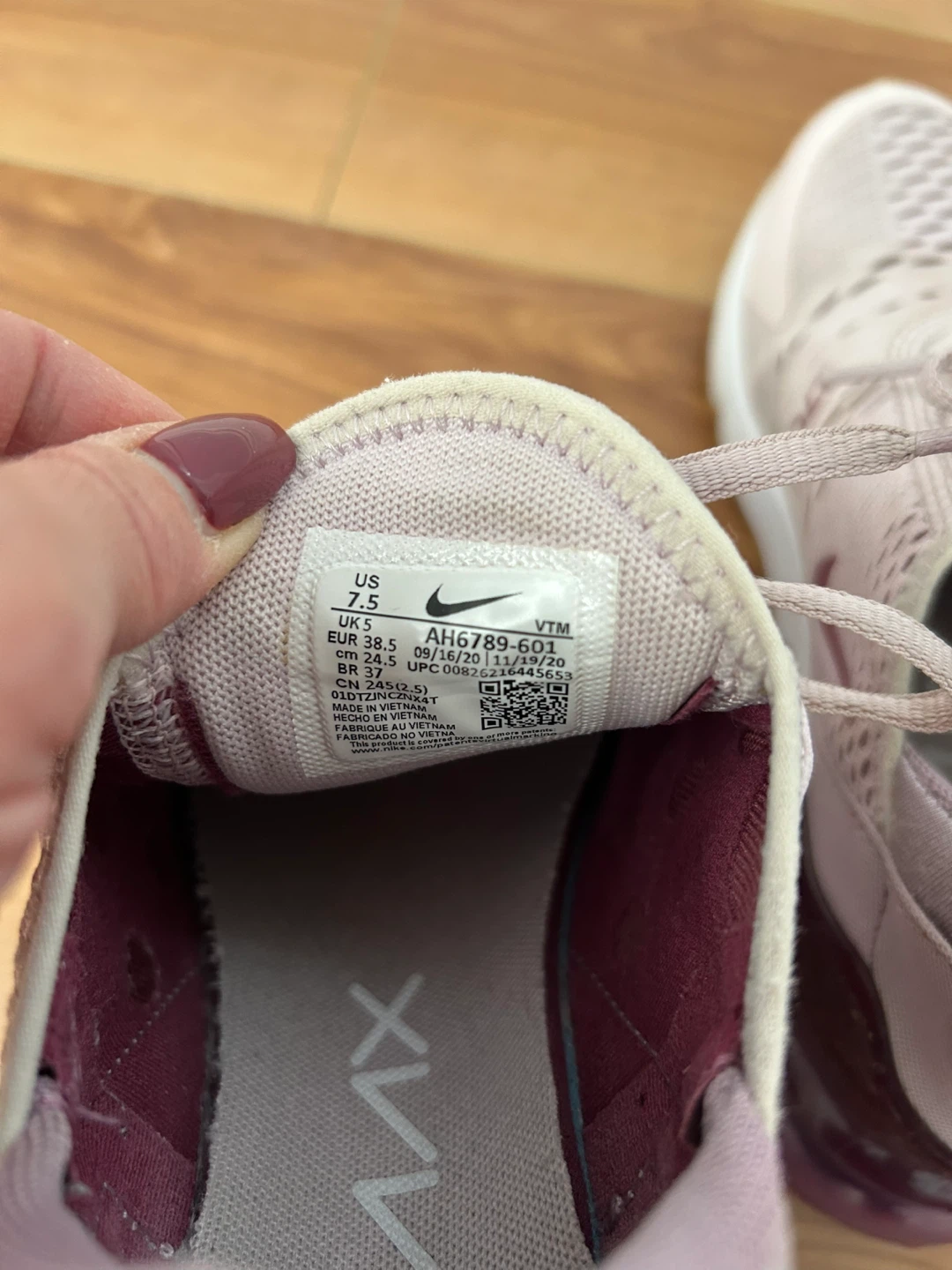🥕 Nike Air Max 270 Women's Pink Sneakers Size 7.5 - photo 4