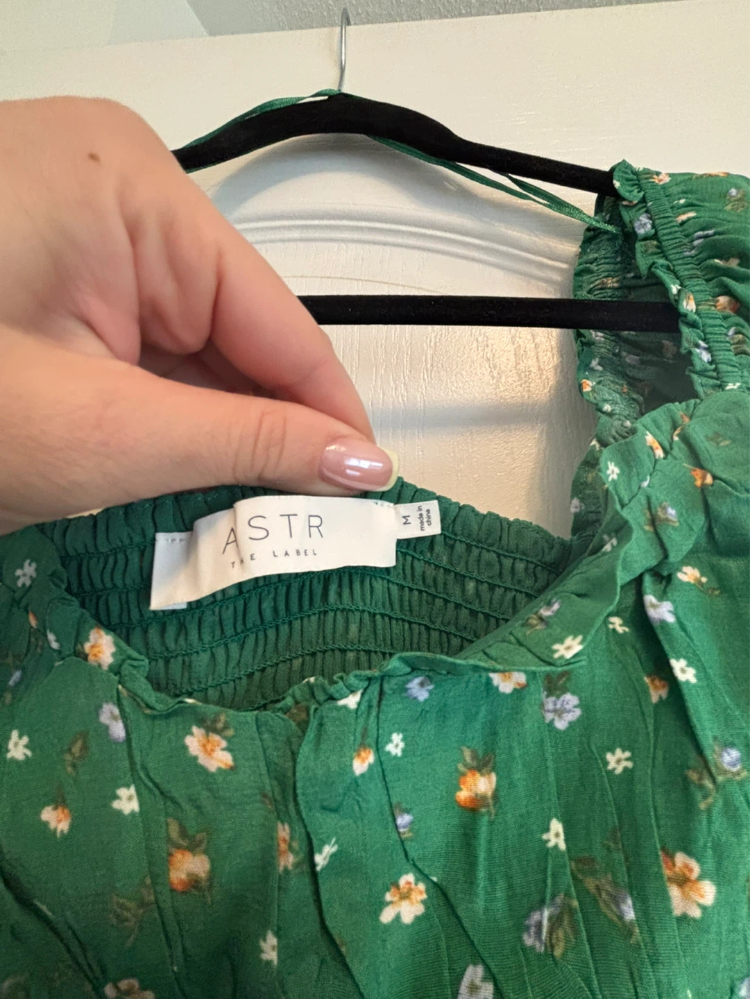 ASTR the Label Green Floral Midi Dress - Size M - photo 2