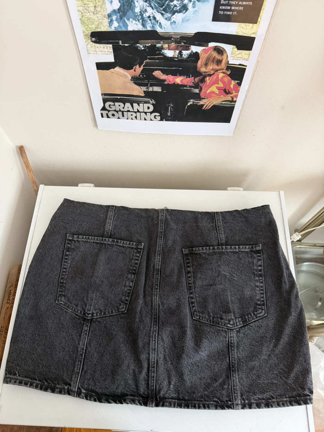 Old Navy Mid-rise Black Denim Mini Skirt Plus Size 18 - photo 3