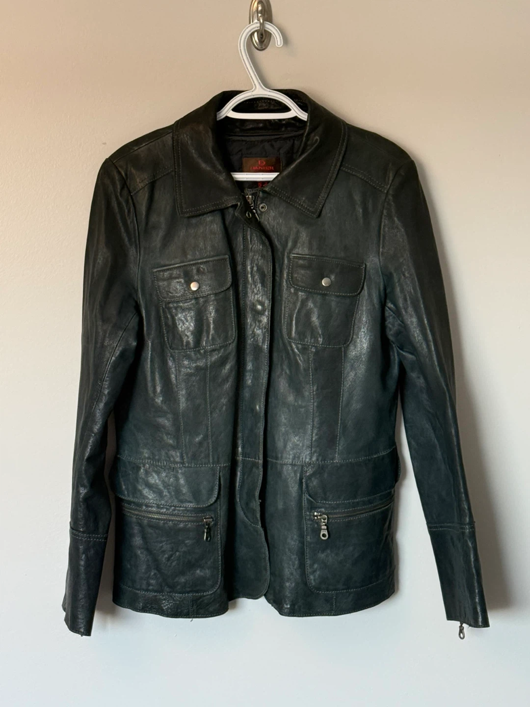 Vintage Y2K Danier Genuine Leather Utility Jacket – Women’s L