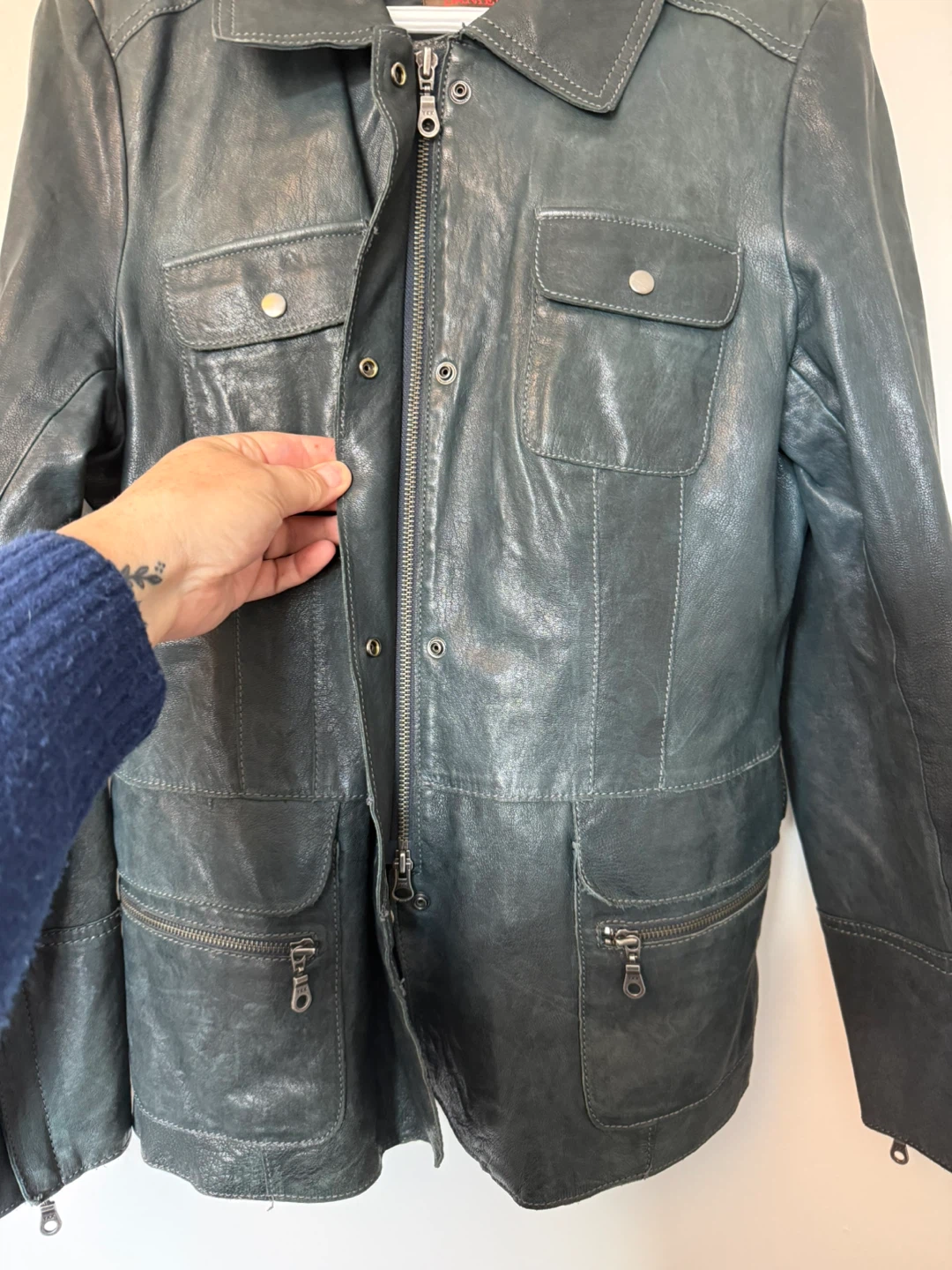 Vintage Y2K Danier Genuine Leather Utility Jacket – Women’s L - photo 4