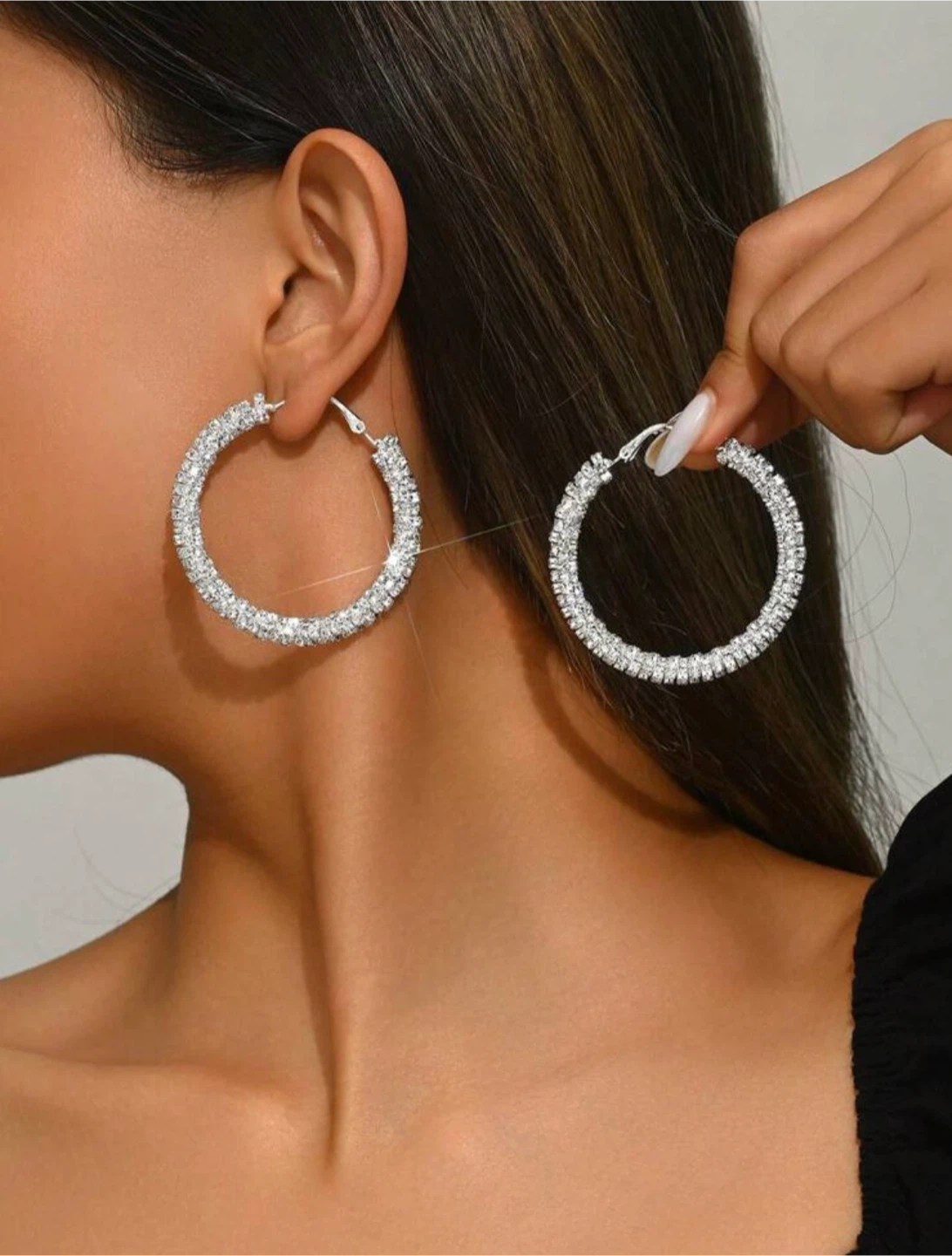 Sparkly Hoop Earrings - photo 2