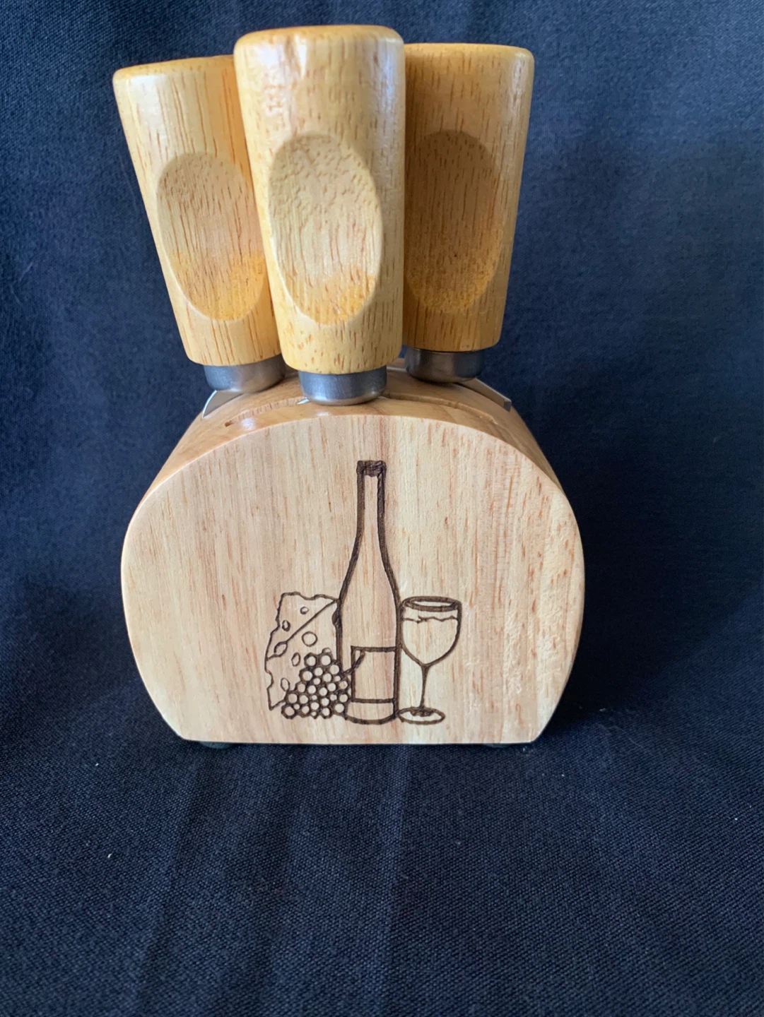 Wooden Cheese Knife Set with Holder - photo 4