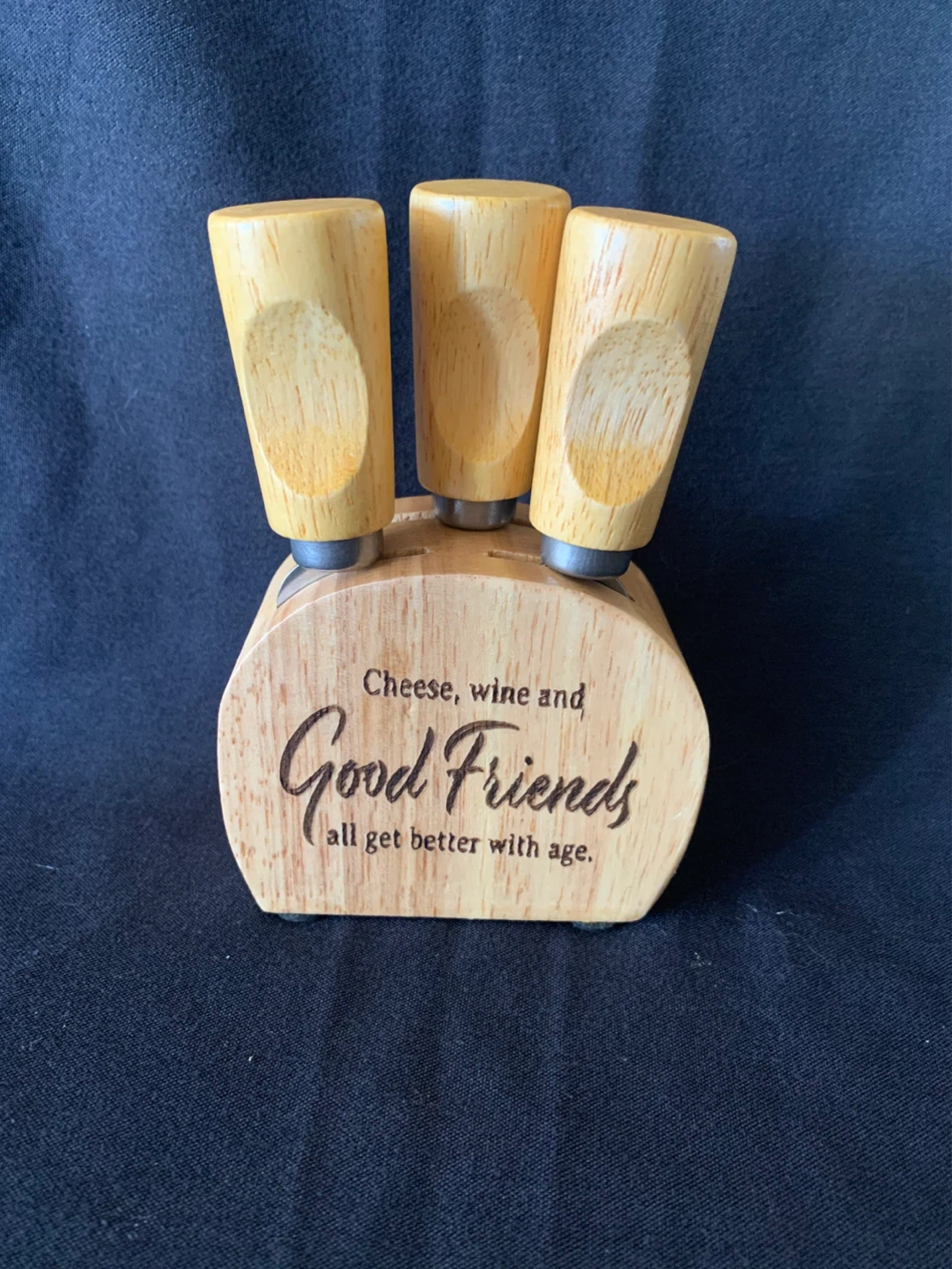 Wooden Cheese Knife Set with Holder - photo 2