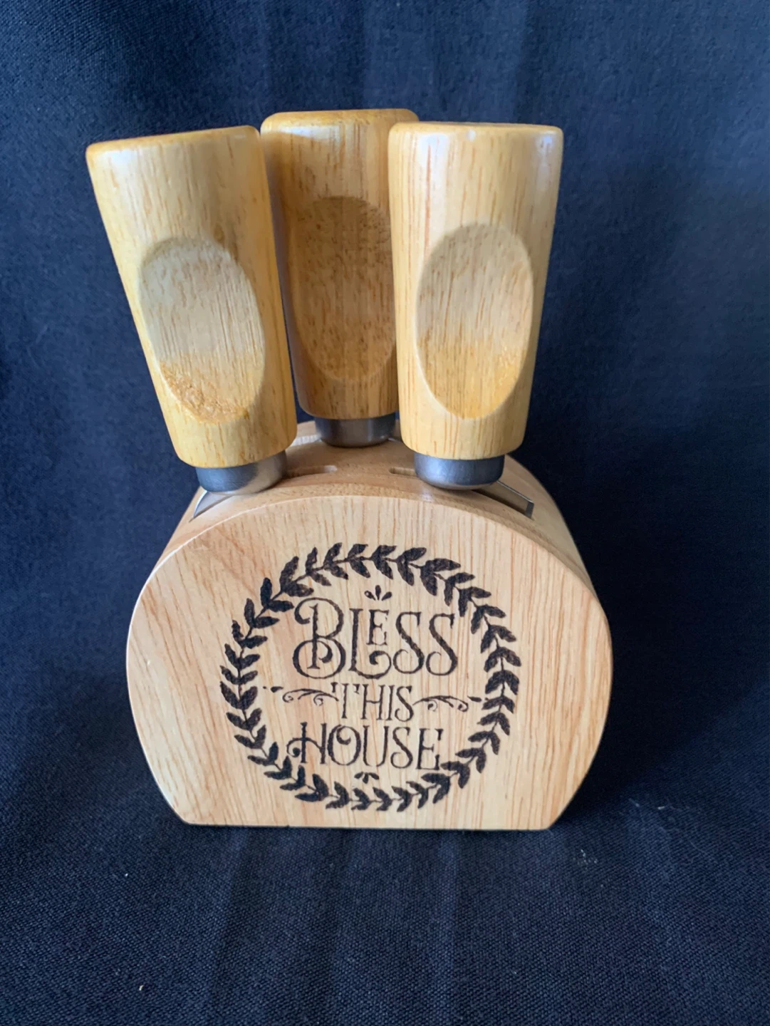 Wooden Cheese Knife Set with Holder - photo 5