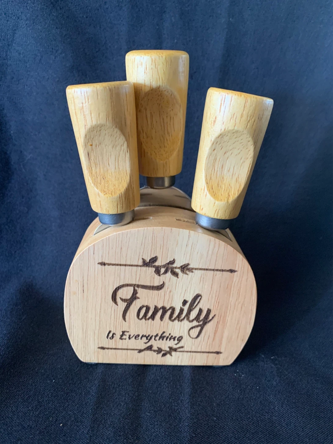 Wooden Cheese Knife Set with Holder - photo 3