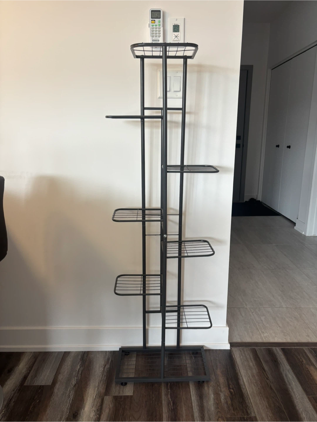 Grey Metal Tiered Plant Stand 🥕