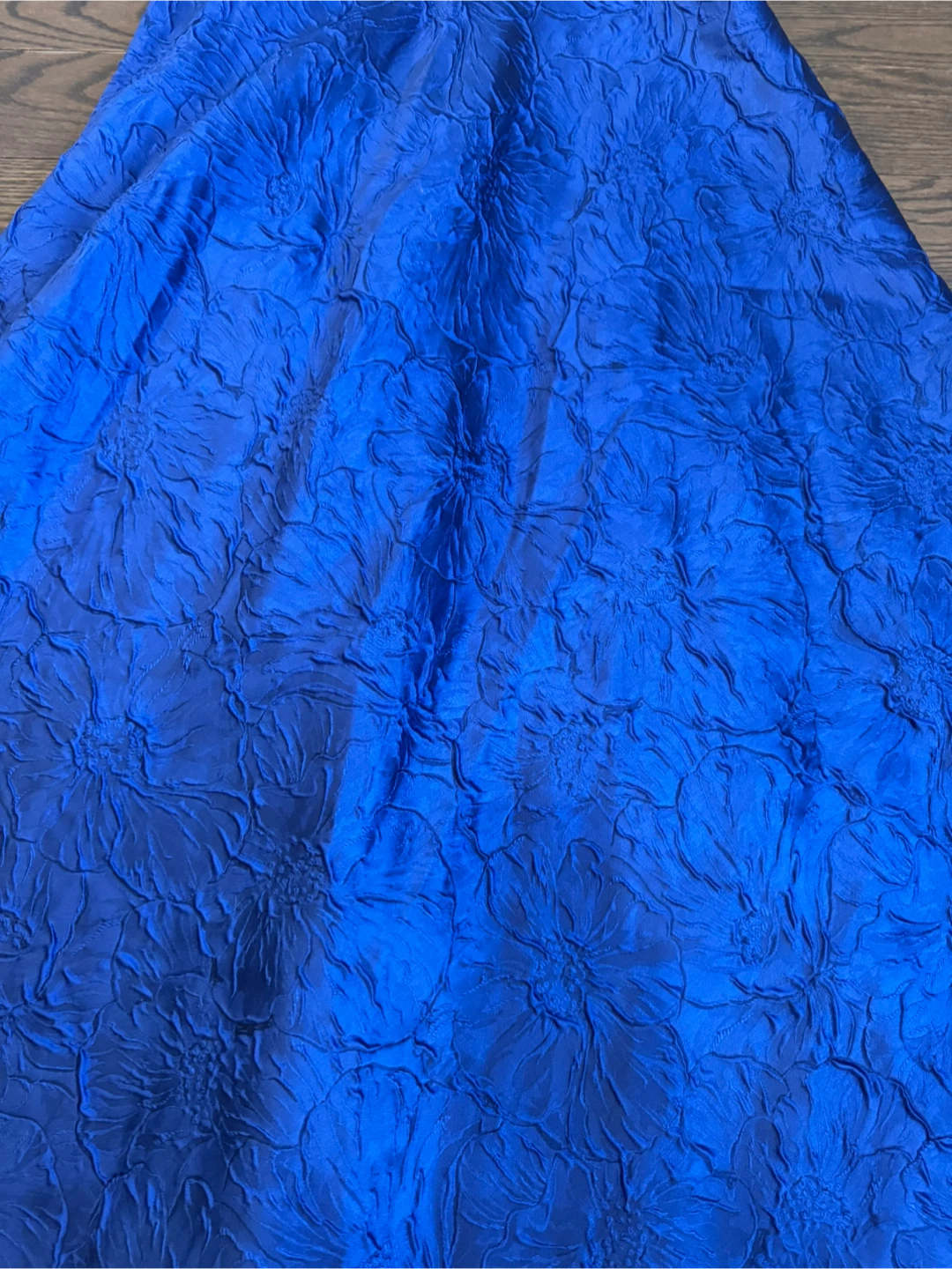 Carmen Marc Valvo Black and Blue Beaded Waist Dress Size 4 - photo 2
