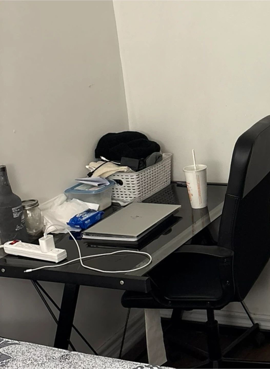 Glass table desk