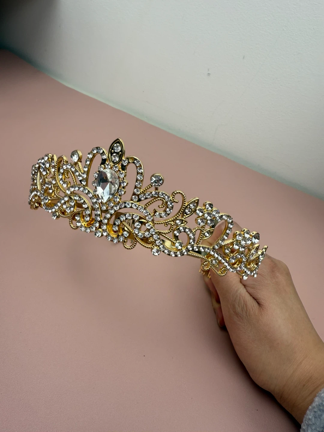 Gold Crystal Tiara Crown 🥕 - photo 2