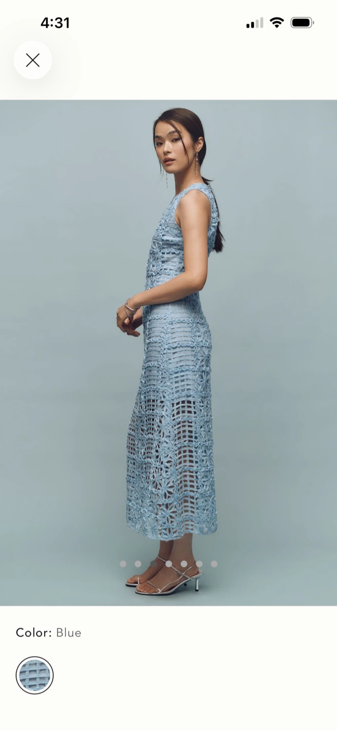 BNWT Anthopologie Endless Rose Midi Dress XXS (~xs)