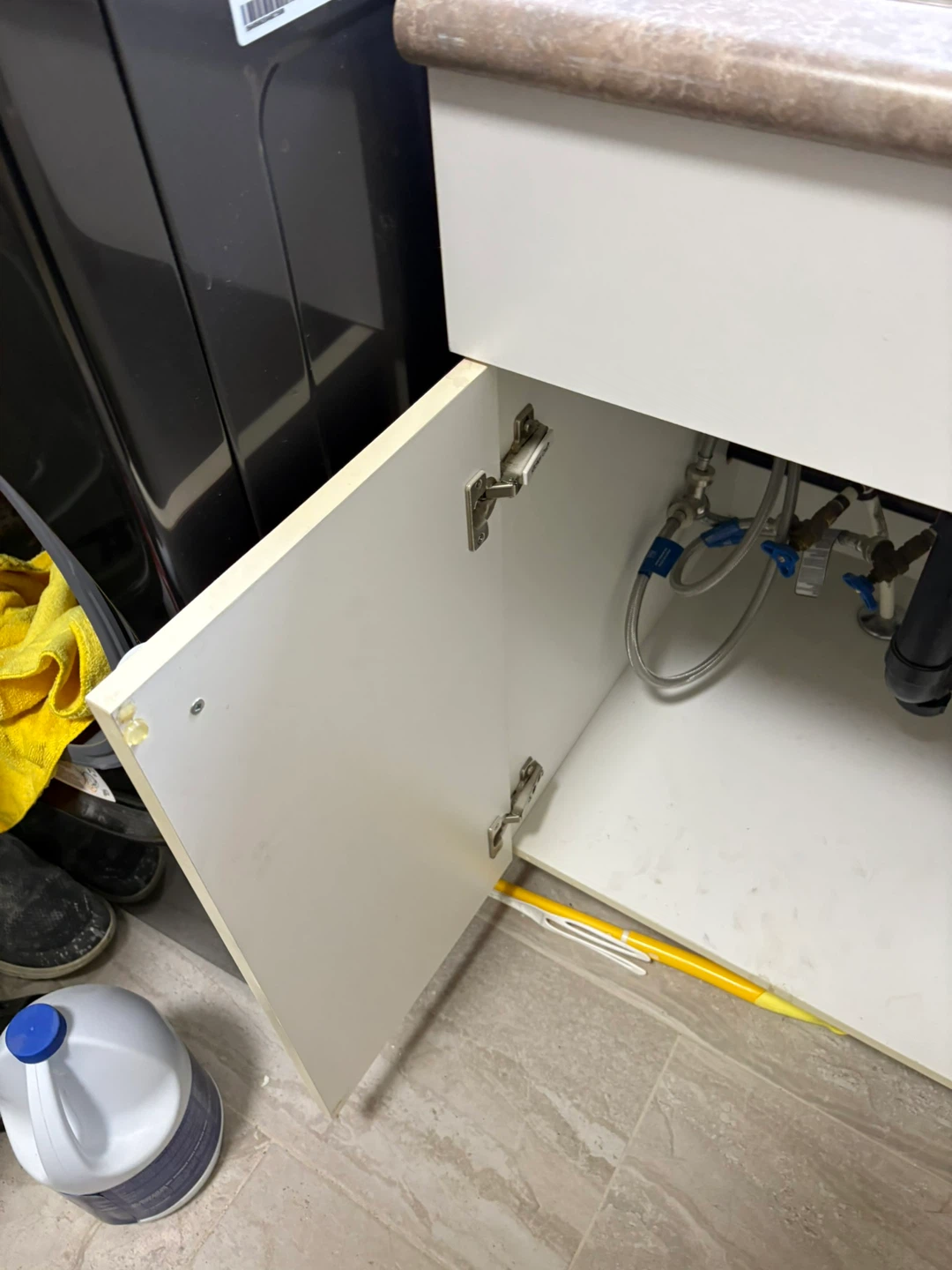White Kitchen cabinet with Faucet IF YOU REMOVE IT$45 - photo 2