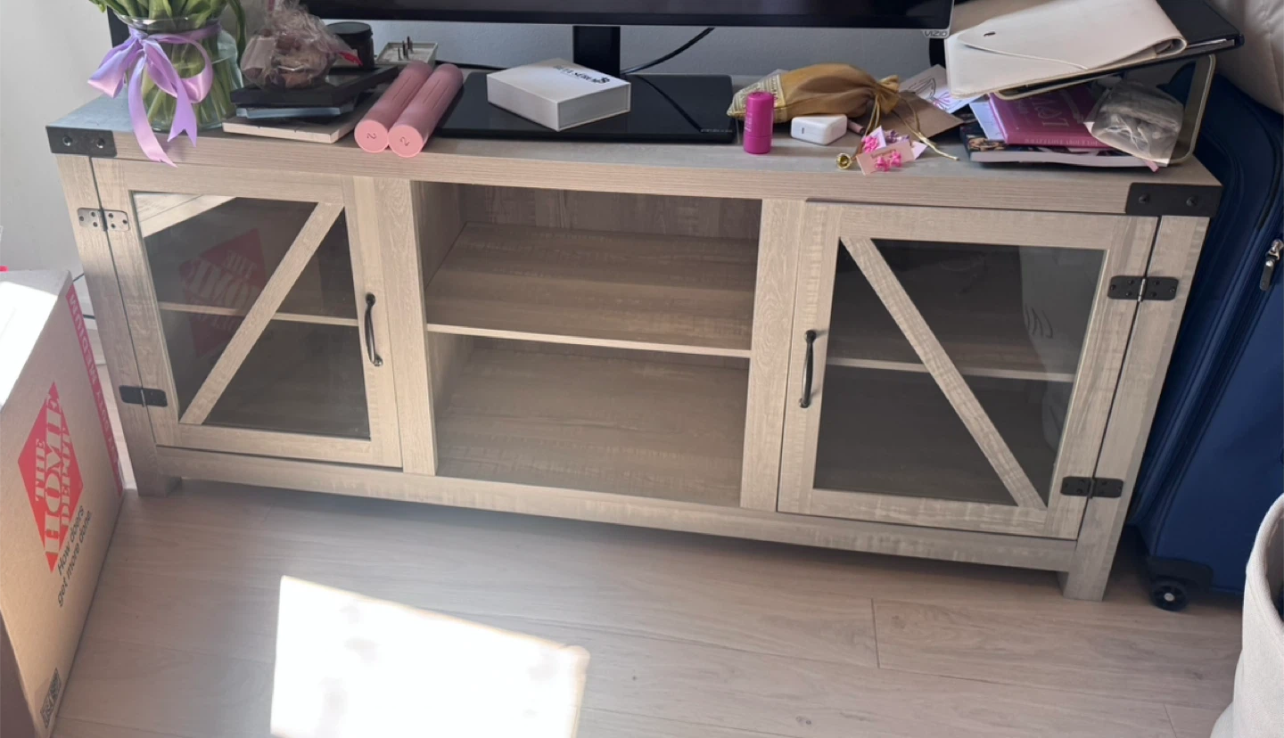 Farmhouse TV Stand - Light grey