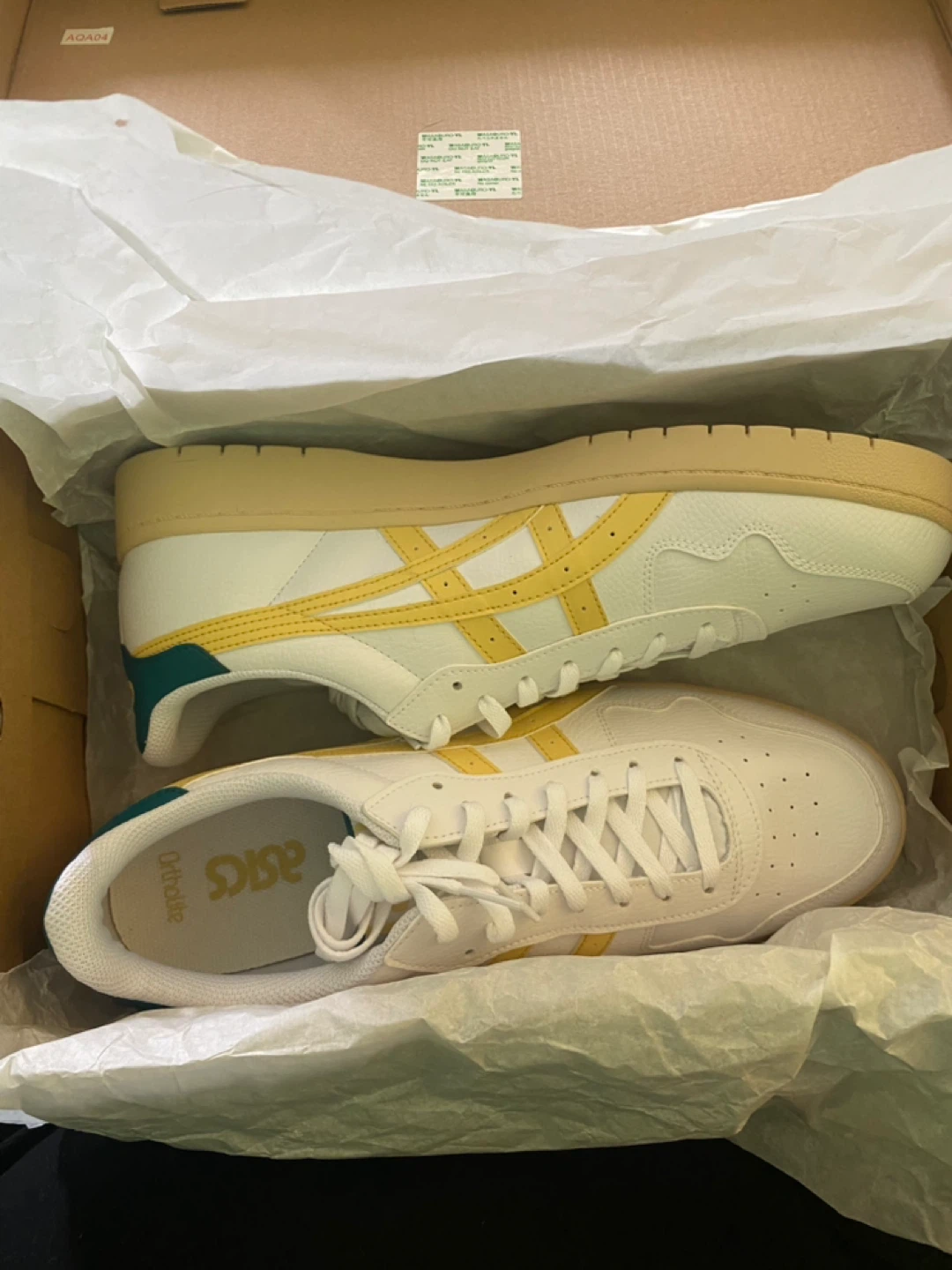 ASICS White & Yellow Low-Top Sneakers - photo 5