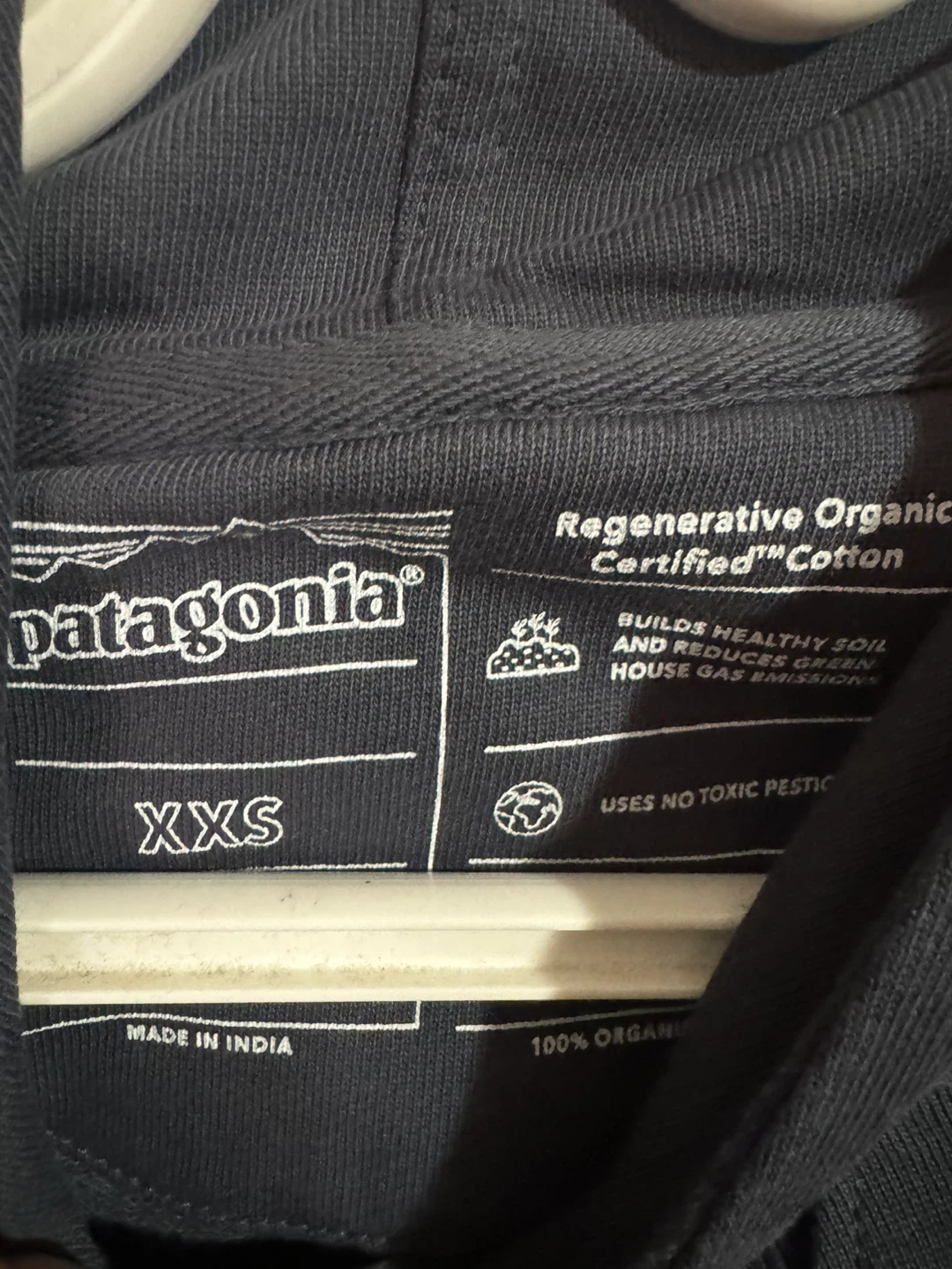 Patagonia Hoodie XXS Regenerative Organic Certified Cotton - photo 3
