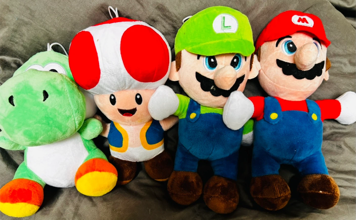 All 4 for $18  NES Mario, Luigi, Toad & Yoshi Plush Toys