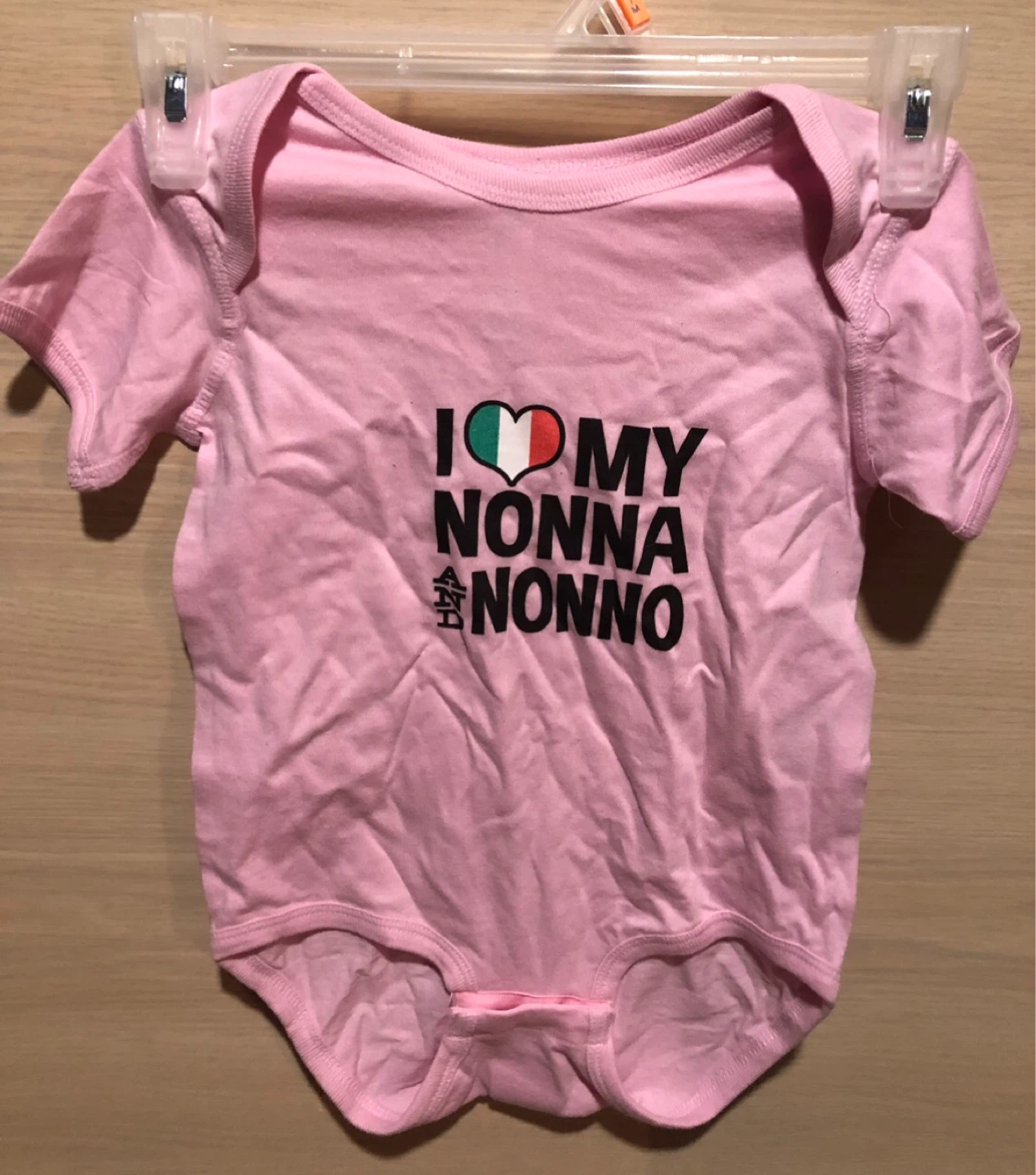 Pink "I Love My Nonna and Nonno" Baby Bodysuit - 24 Months - photo 3