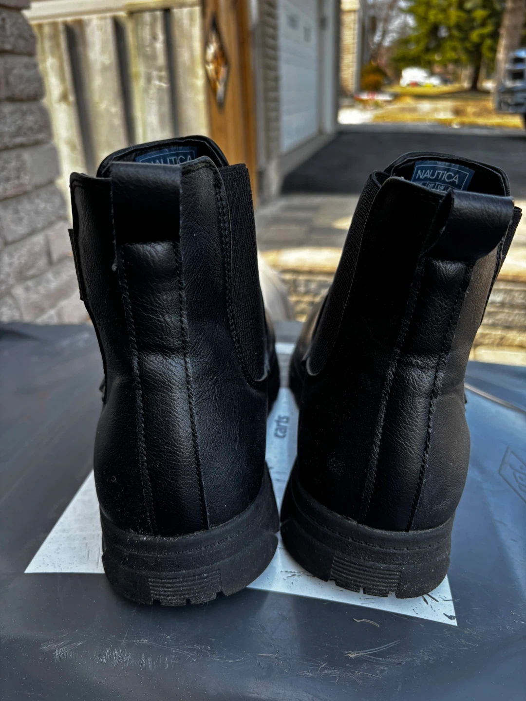 Nautica Men's WUZER Black Chelsea Boots Size 9 - photo 4