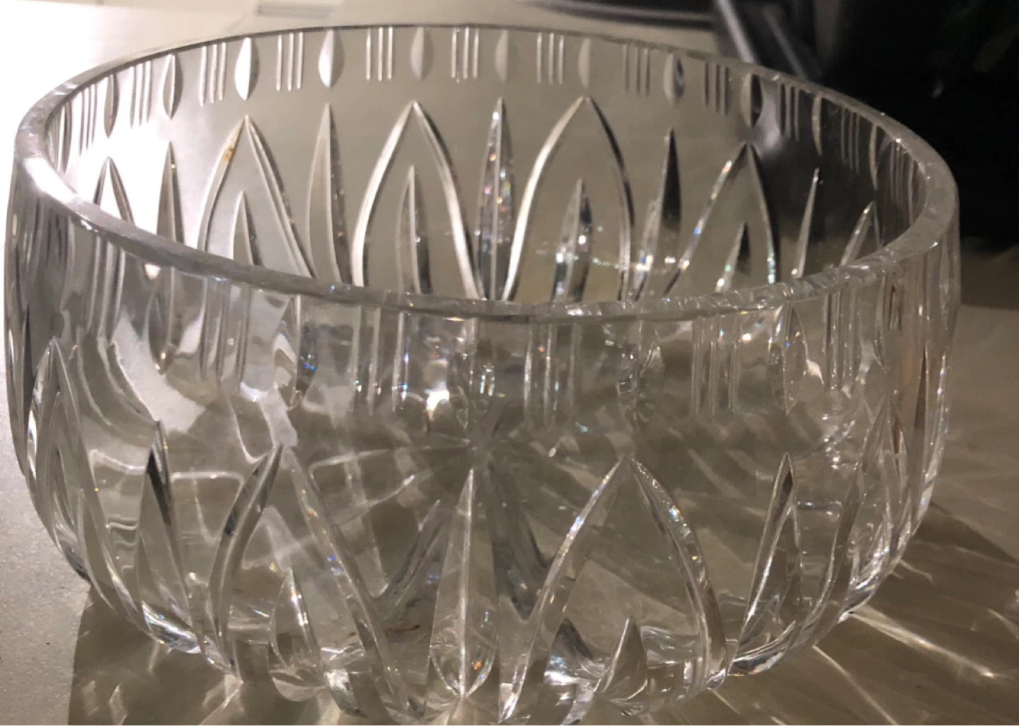 Cut Crystal Glass Serving Bowl - photo 2
