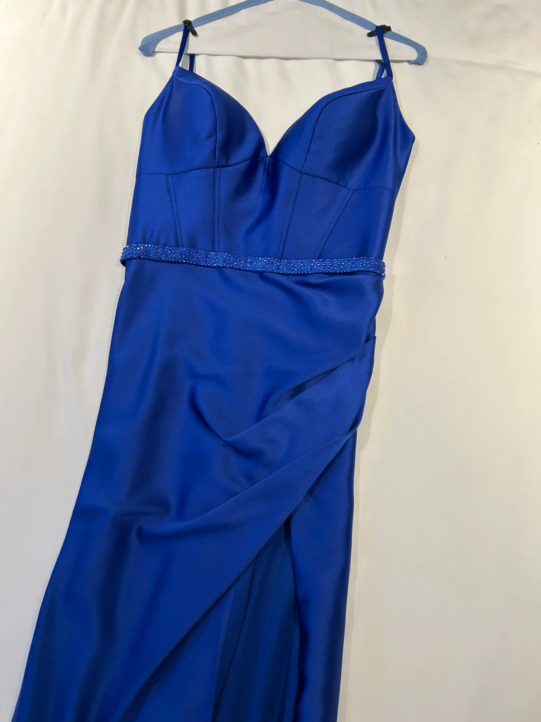 PROM! Royal Blue Beaded Formal Gown