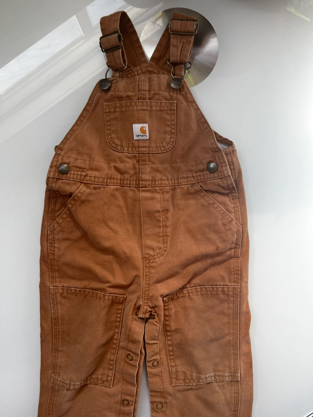 Carhartt Baby Brown Canvas Overalls - 18 Months - photo 3