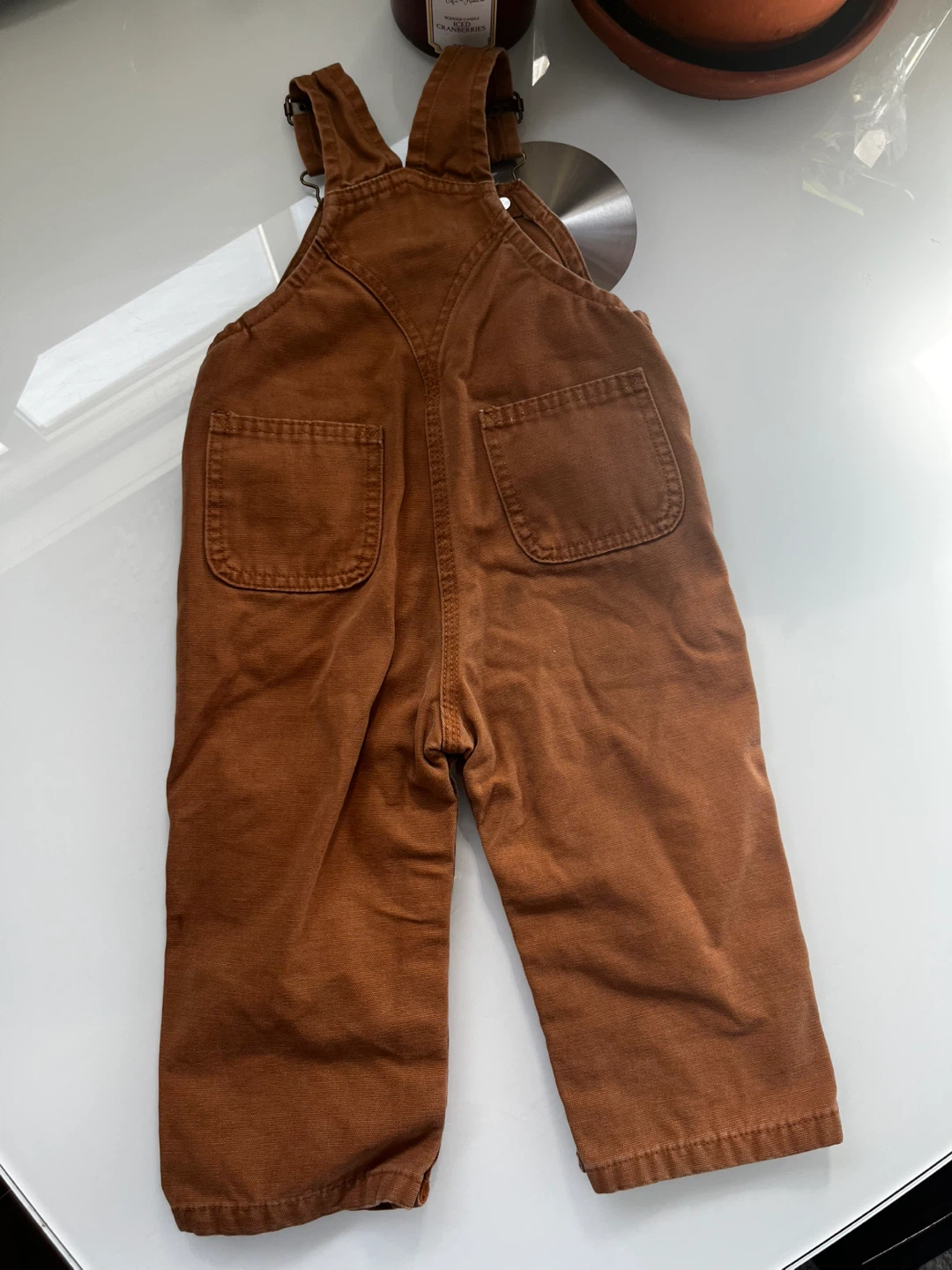 Carhartt Baby Brown Canvas Overalls - 18 Months - photo 4
