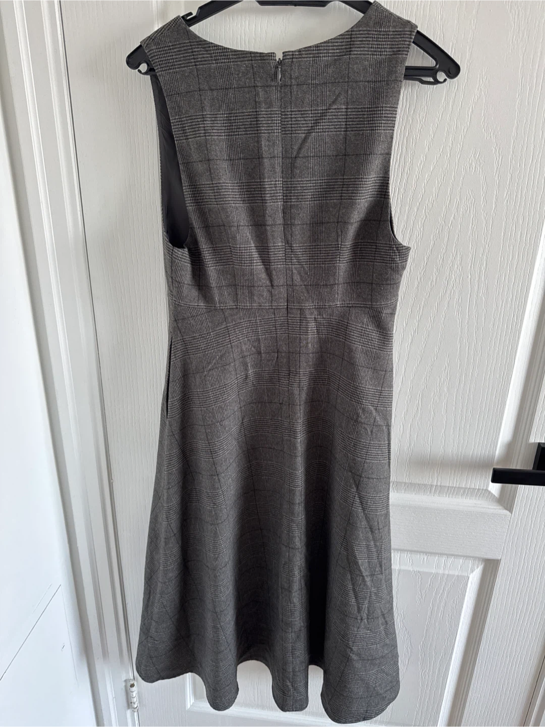 Grey Plaid Sleeveless Long Dress - photo 2
